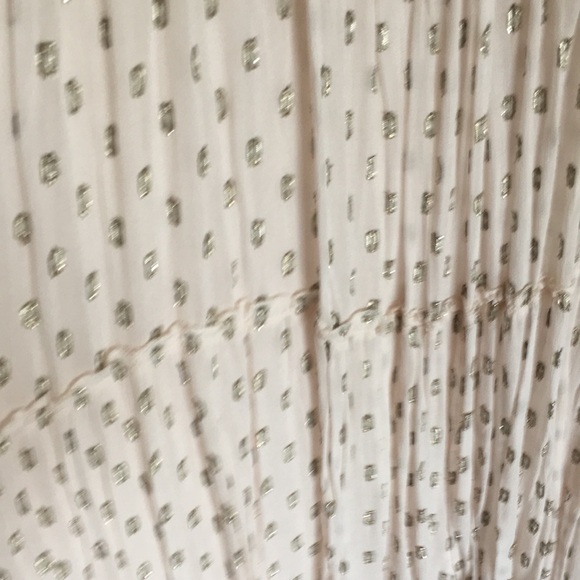 NWOT Vici En Creme Fathoms Below metallic trim maxi dress M - Picture 6 of 11